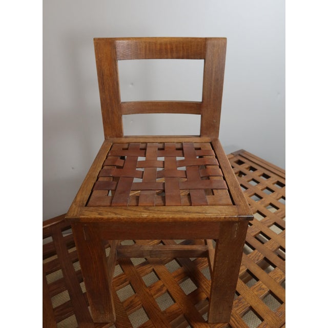 Wood Vintage Oak Dining Table and Chairs, 1950s, Set of 9 For Sale - Image 7 of 16