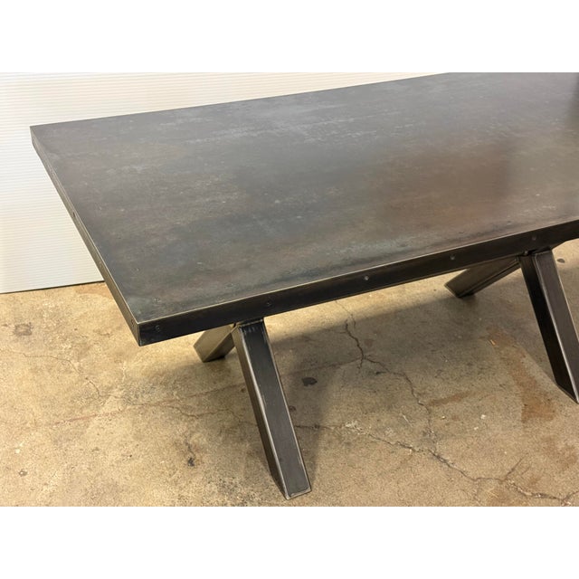 Bid Daddy's Antique Metal Dining Table For Sale - Image 11 of 12