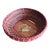 Vintage Woven Pine Needle Basket With Inlaid Petrified Wood For Sale