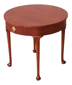 Baker Furniture Queen Anne Walnut Tea Table, Newly Refinished