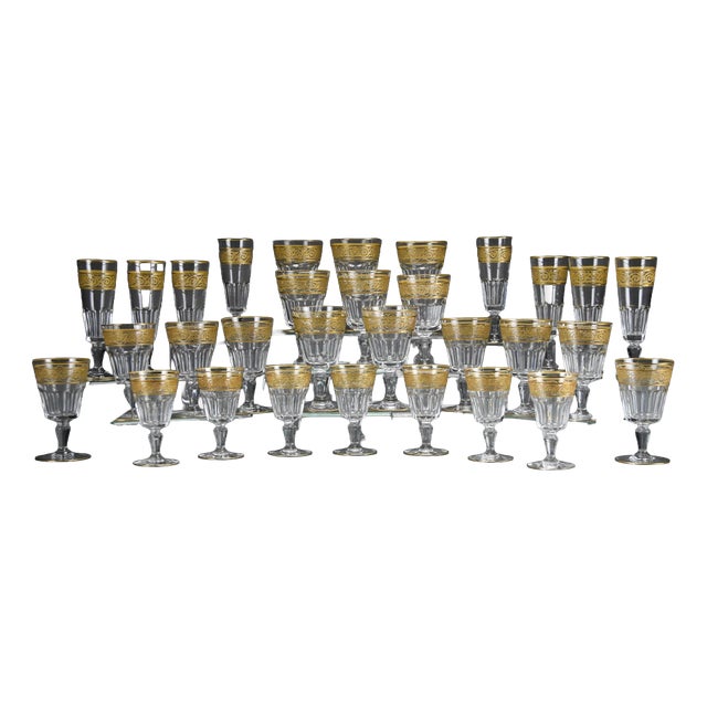 Glassware Service for Eight People from Baccarat, 1960s, Set of 32 For Sale