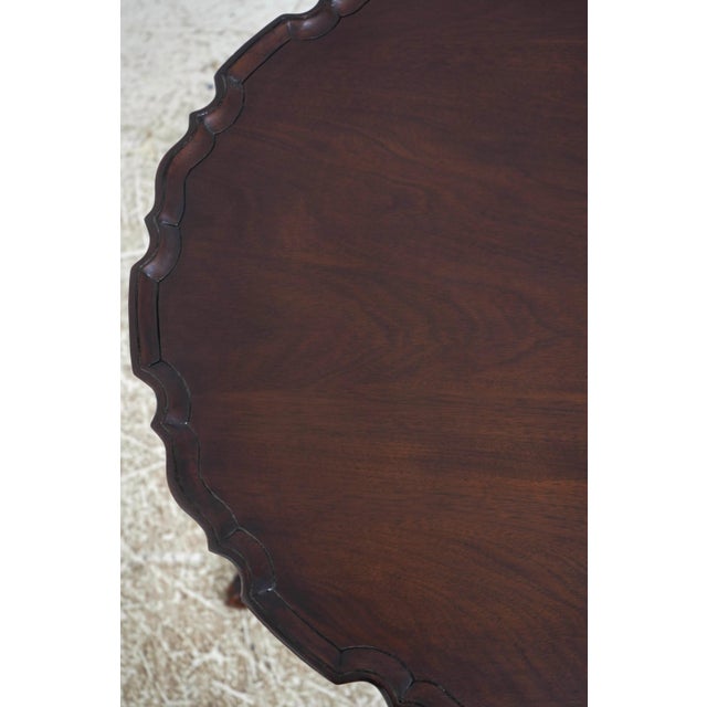 Wood Henkel Harris Mahogany Tilt Top Table For Sale - Image 7 of 16