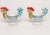DeSimone Pair of Hand Painted Vintage Italian Ceramic Rooster Compotes/Vases by De Simone For Sale - Image 4 of 18