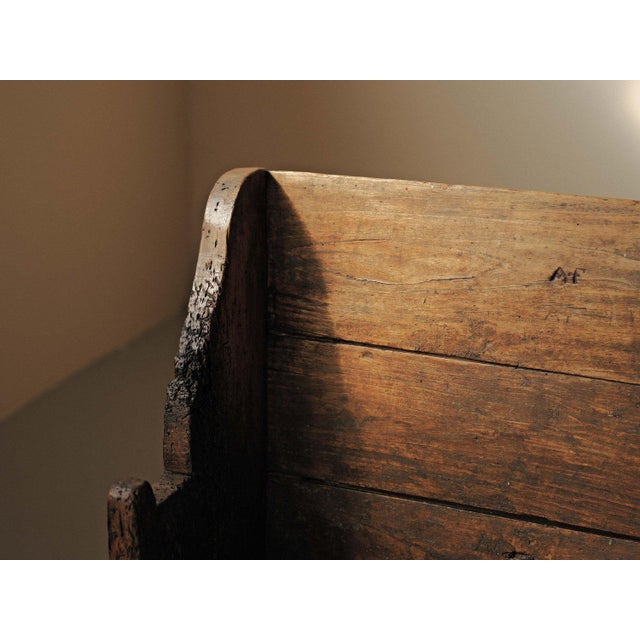 Wood Wood Farm Bench, Ardèche, France, 19th Century For Sale - Image 7 of 17