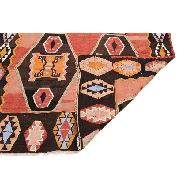 Mid 20th Century Mid 20th Century Vintage Turkish Kilim Rug For Sale - Image 5 of 7
