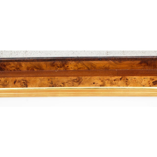 Antique French Burr Walnut Parcel Gilt Mirror, 1800s For Sale - Image 10 of 12