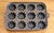 Black Antique 12-Cup Cast Iron “Turk’s Head” Gem Pan / Fluted Muffin Tin, Circa 1900 For Sale - Image 8 of 11