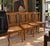Brown Antique c.1900 Quarter-Sawn Art Nouveau Tiger Oak Lyre Back Cane Dining Chairs. Set of Four For Sale - Image 8 of 8