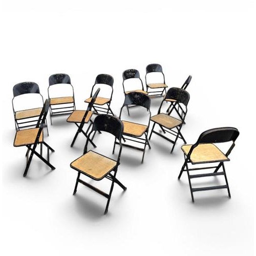Folding Chairs from Clarin Corporation, USA, 1920s, Set of 12 For Sale - Image 10 of 18
