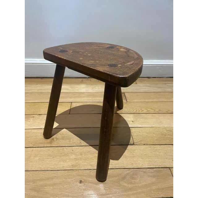 1960s Brutalist Tripod Stool For Sale - Image 5 of 9