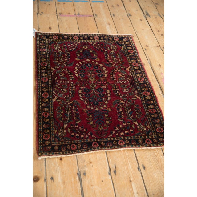 Vintage Fragment Sarouk Rug Mat - 2'3" x 3' For Sale - Image 9 of 9