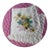 Ej Bodley English Pink Embossed Trompe L’Oeil Folded Napkin Plate For Sale