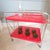 1970s Vintage Italian Ellisse Red Two-Tier Folding Trolley, 1970s For Sale - Image 5 of 15