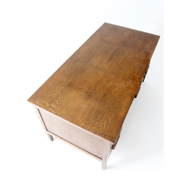 Antique Arts & Crafts Oak Desk For Sale - Image 18 of 18