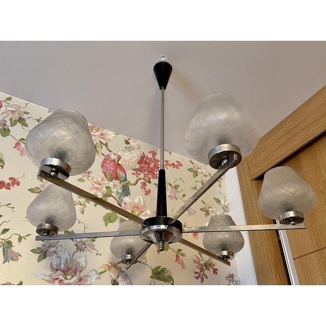 Mid-Century Modern Pendant Lamp in Metal, 1950s For Sale - Image 12 of 18