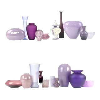 Top 20 Shades of Aubergine Vintage Decorative Objects Instant Collection For Sale