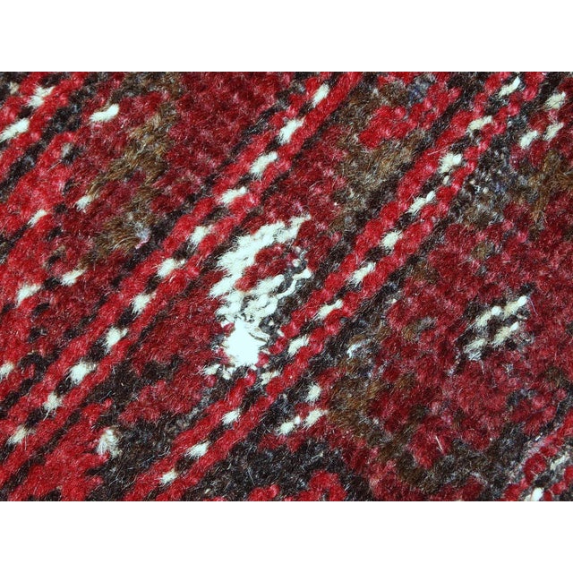 Antique Afghan Adraskand prayer rug in original condition ( some age wear) . The rug is in traditional colours of red,...