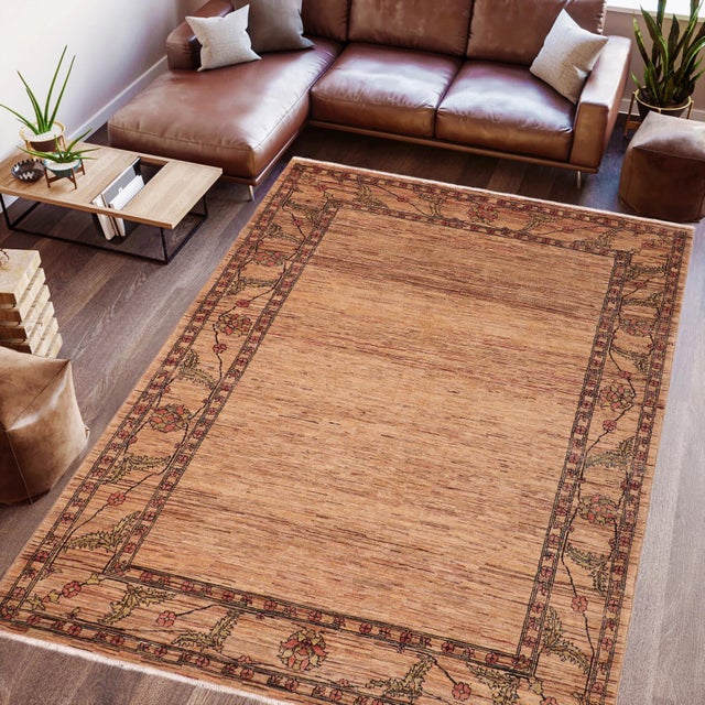 Transform your home's interior with a stunning hand-knotted Gabbeh rug. These rugs are meticulously crafted with bold...