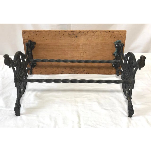 Ebony Late 19th Century Art Nouveau Cast Iron Fireplace Bench For Sale - Image 8 of 10