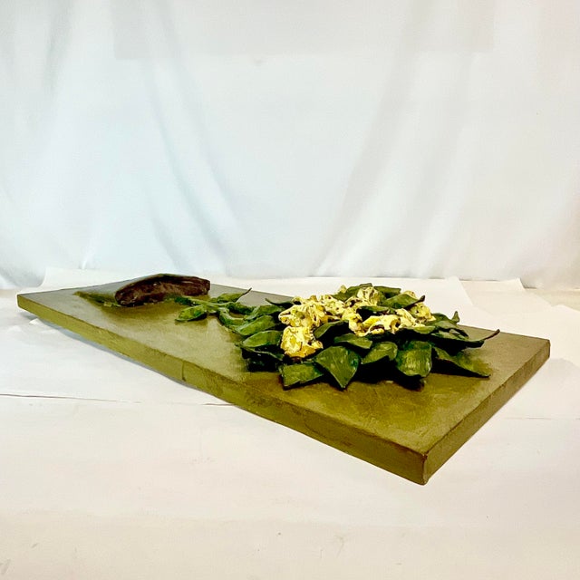 1970s Vintage Boho Chic Folk Art Paper Mache’ Flora Tree Wall Sculpture For Sale - Image 9 of 11