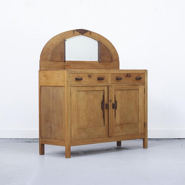 Antique Oak Art-Deco Dresser For Sale - Image 4 of 13