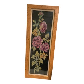 Purple Rose Needlepoint For Sale