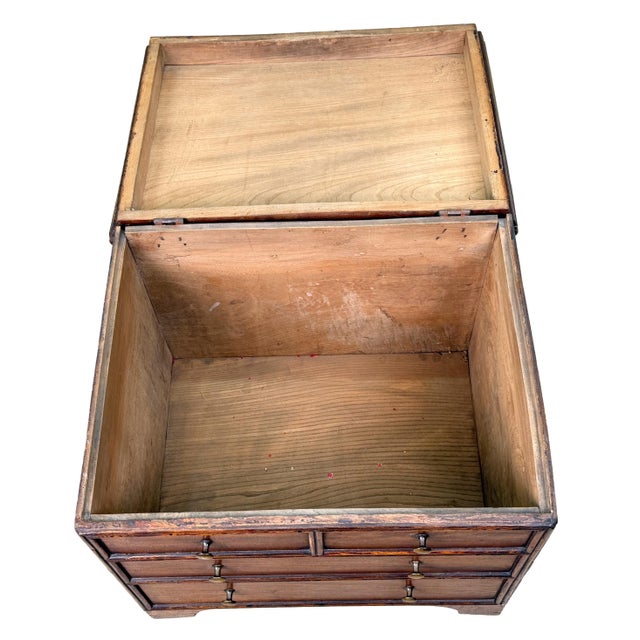 18th Century Georgian Elm Bedside Chest Close Stool For Sale - Image 6 of 13
