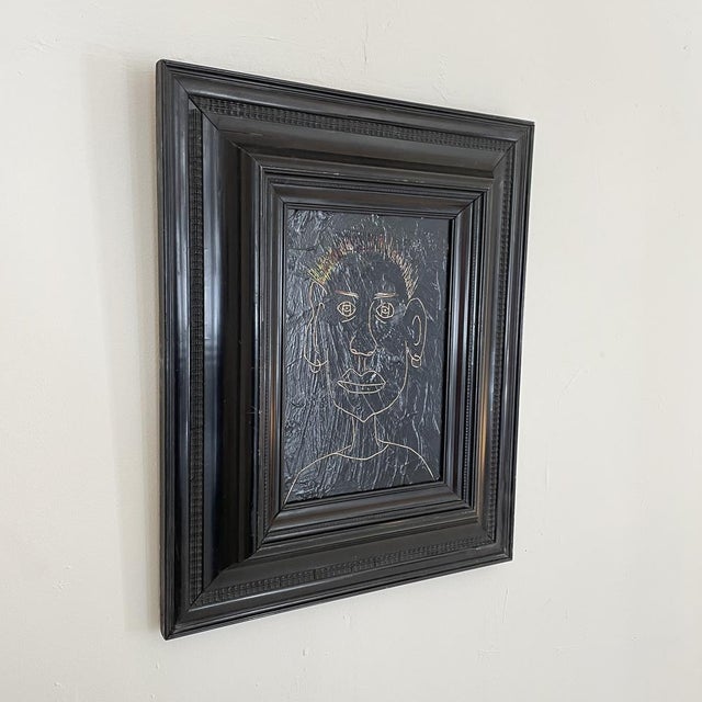 Black Bachmann, Portrait of a Man, 2022, Acrylic, Framed For Sale - Image 8 of 10