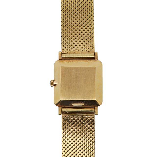 Vintage Patek Philippe Square Ellipse 18K Yellow Gold Black Dial Bracelet Watch. This vintage Patek Philippe Square...