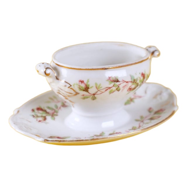 Small Vintage Gravy Boat from Ginori, 1900s For Sale