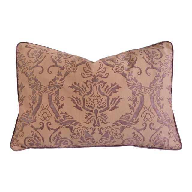 Designer Italian Mariano Fortuny Spagnolo Feather/Down Pillow For Sale