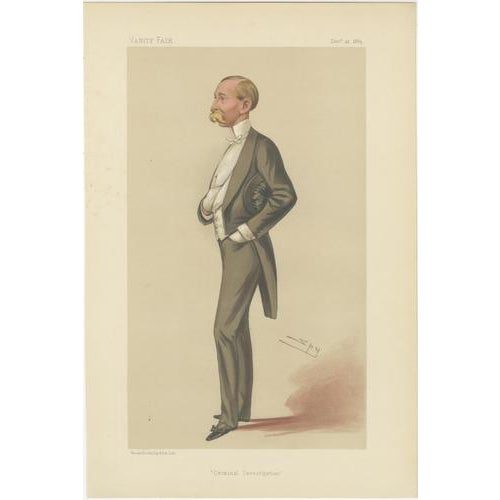 Vanity Fair Artist, Caricatures of Victorian Figures, 1883, Prints, Set of 3 For Sale - Image 6 of 9