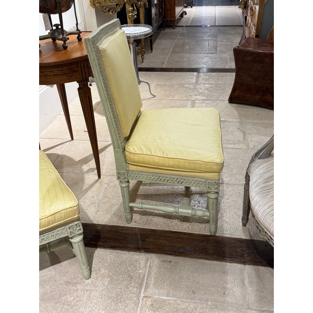 Wood Pair of 19th C. French Louis XVI Side Chairs For Sale - Image 7 of 8