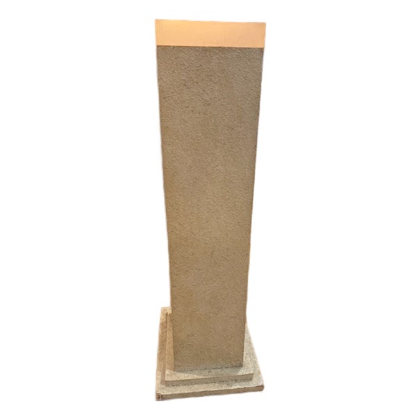 MCM Textured Lighted Pedestal For Sale