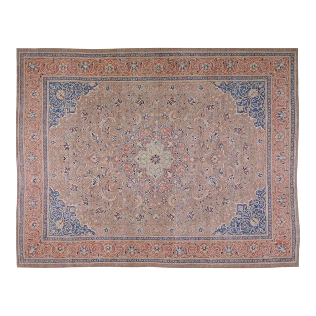 Vintage Turkish Anatolian Hand Knotted Wool Rug, 9'9x13 For Sale