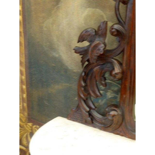 Glass Antique Early 19th Century Carved Walnut and Marble Chiffonier, 1830 For Sale - Image 7 of 18