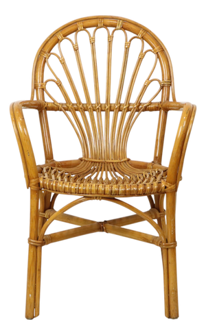 Vintage Rattan Chair Armchair, 1970s
