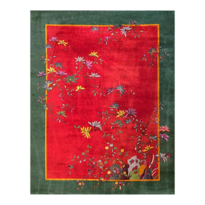 Antique Chinese Art Deco Rug 9' 2" x 11' 8"