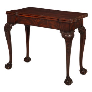 English George III Mahogany Gate Leg Card Game Table Circa 1770 For Sale