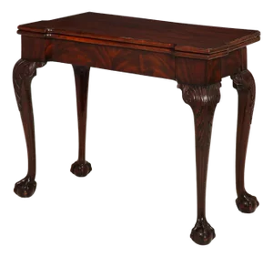 English George III Mahogany Gate Leg Card Game Table Circa 1770