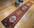 Red Vintage Turkish Oushak Runner, Handwoven Wool Pile, Geometric Pattern, 3' x 15' For Sale - Image 8 of 16