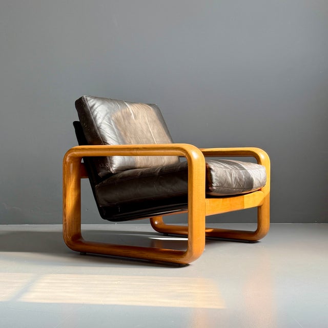 Hombre Armchair in Leather by Burkhard Vogtherr for Rosenthal Studio-Line, 1970s For Sale - Image 13 of 13