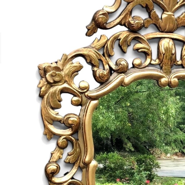 Italian Baroque Giltwood Mirror For Sale - Image 10 of 12