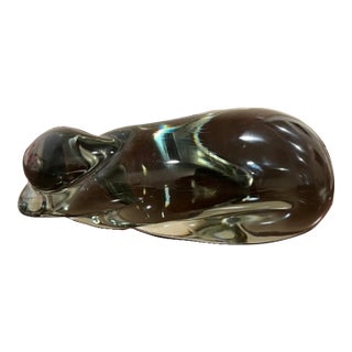Murano Smoky Glass Reclining Figure For Sale