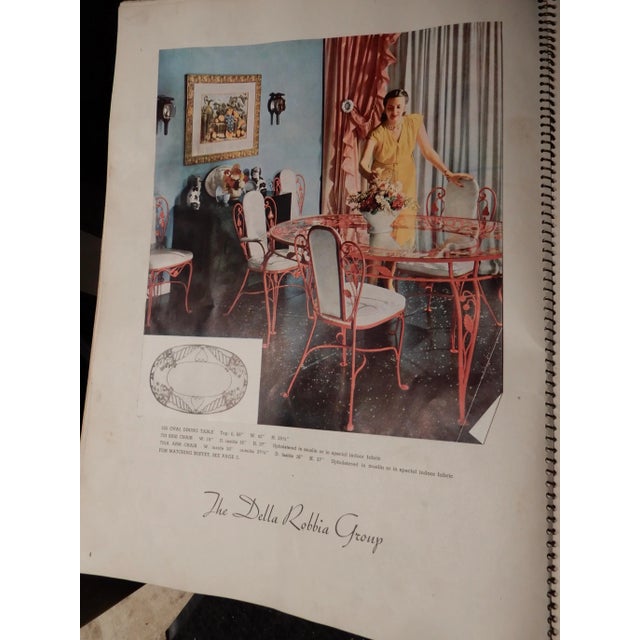 Metal Salterini Wrought Iron Indoor Dining Table & 6 Chairs For Sale - Image 7 of 13