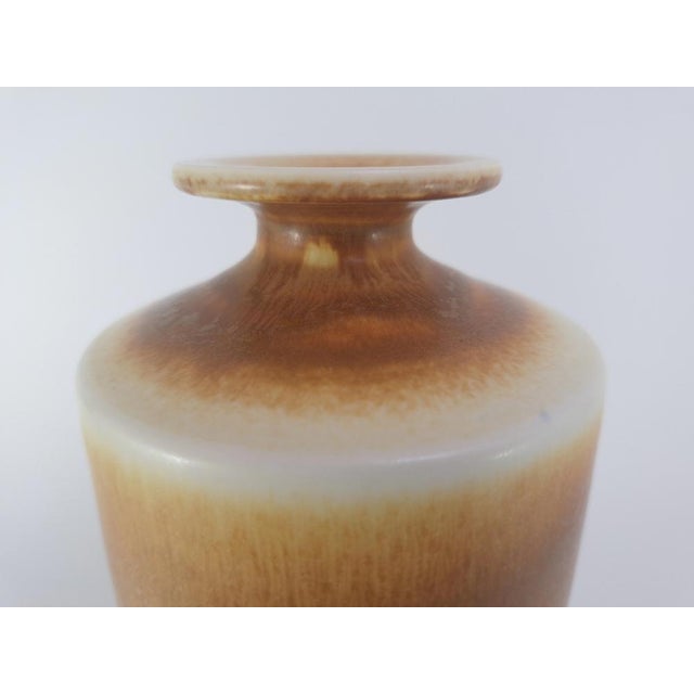 Brown Vase by Berndt Friberg for Gustavsberg, 1975 For Sale - Image 8 of 12