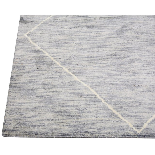 Moroccan Hand Knotted Modern Rug With Soft Texture,5'8"x8'4" For Sale - Image 4 of 5