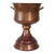 Monumental Footed Copper Planter / Jardiniere With Brass Side Handles and a Wide Flared Pedestal Base For Sale