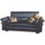 1980s Vintage St. Laurent Custom Sofa in Cobalt Bergamo Luxury Silk For Sale - Image 5 of 5