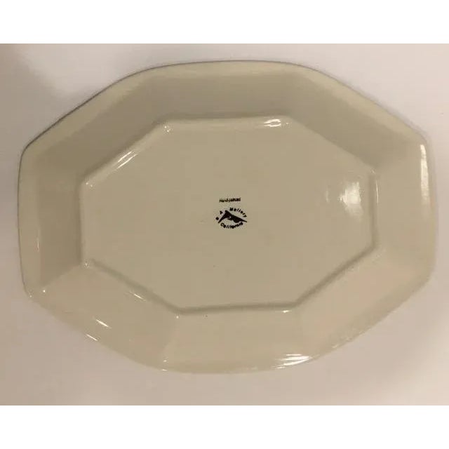 Late 20th Century Late 20th Century A. Mallory Modern Black and White Geometric Serving Platter For Sale - Image 5 of 6